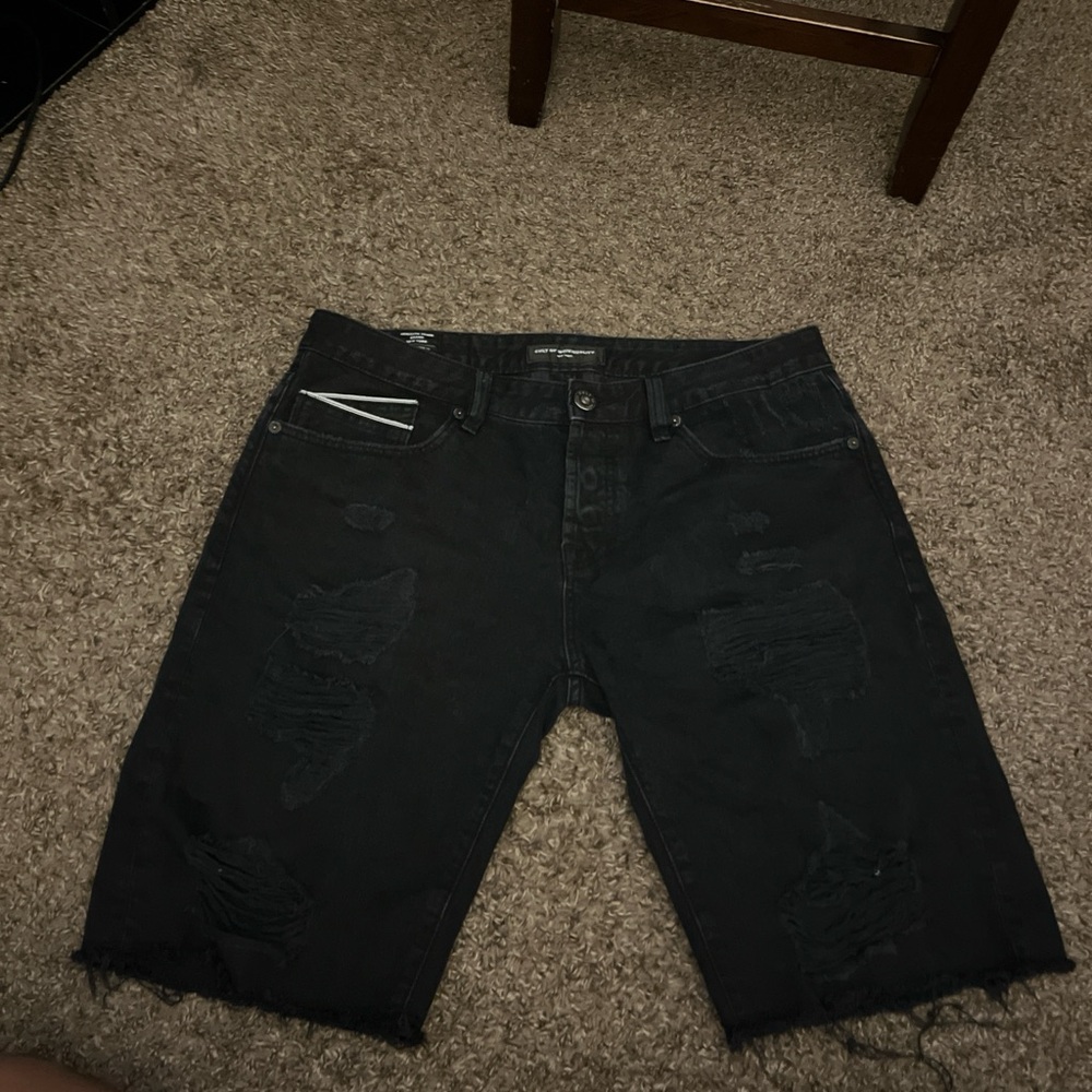 Cult of Individuality Black Jean Shorts Mens “36”
